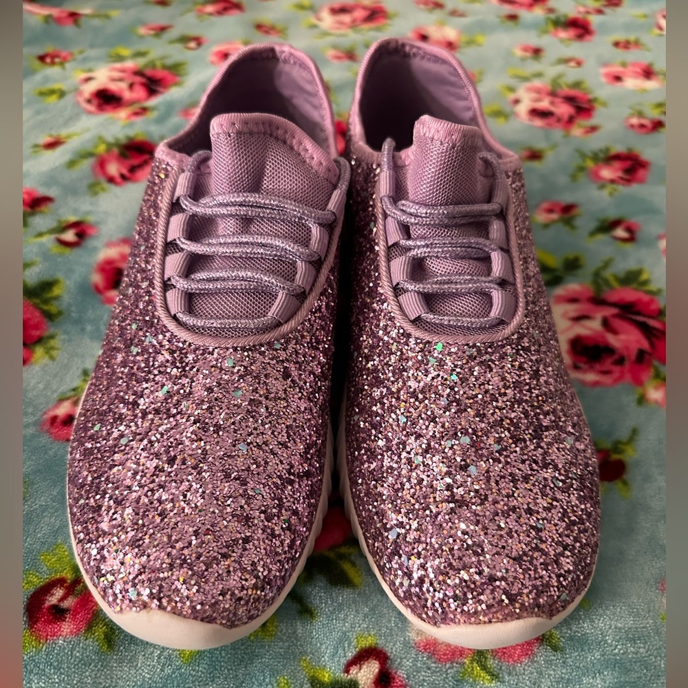 NWT Sparkly Glitter Purple Sneakers
